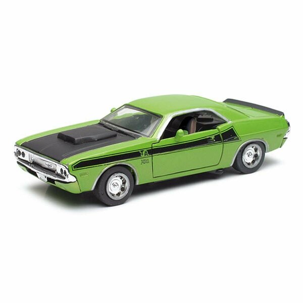 New-Ray Toys 1970 Dodge Challenger TA In Green And Black, 12PK 50533C